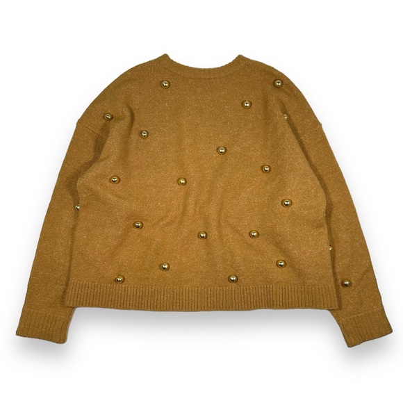 Alice + Olivia Gleeson Metal Ball Wool Blend Sweater‎ Womens Large - Picture 2 of 9